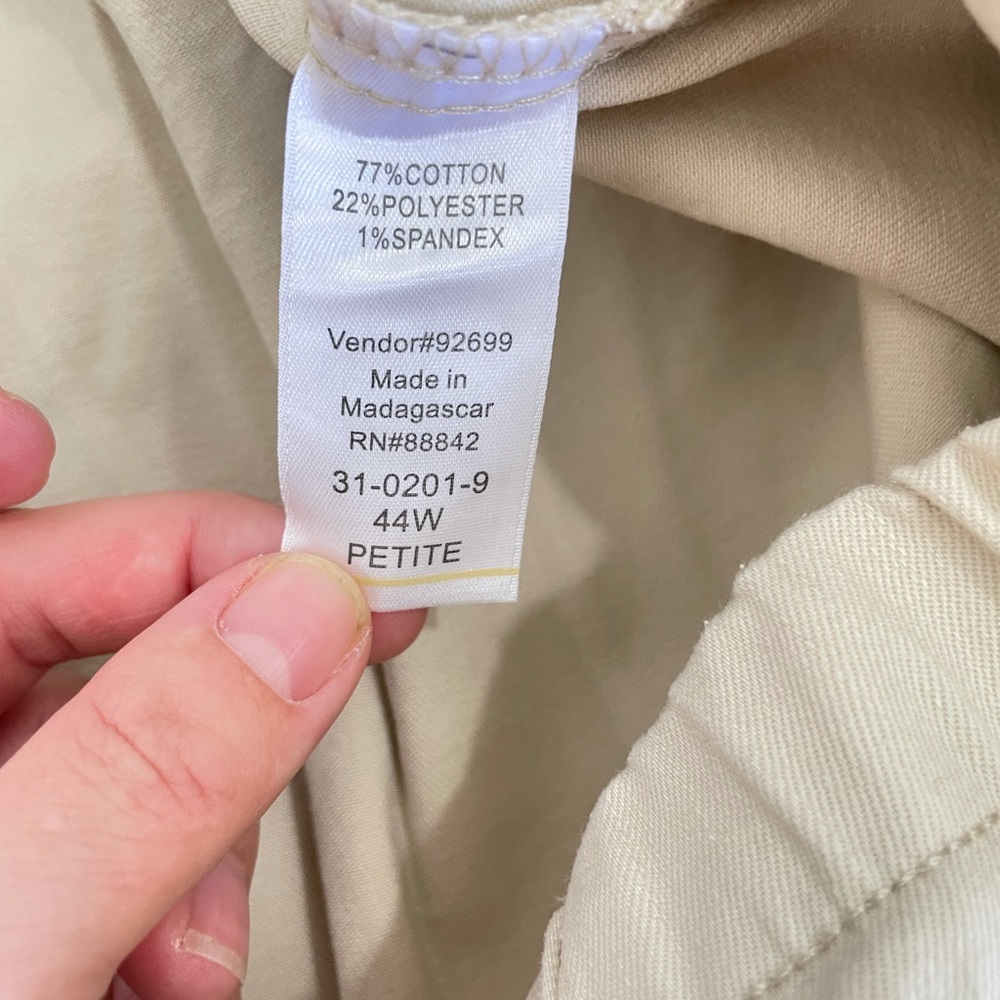 Woman Within plus size Khaki pull on Capris Pants - Picture 7 of 10